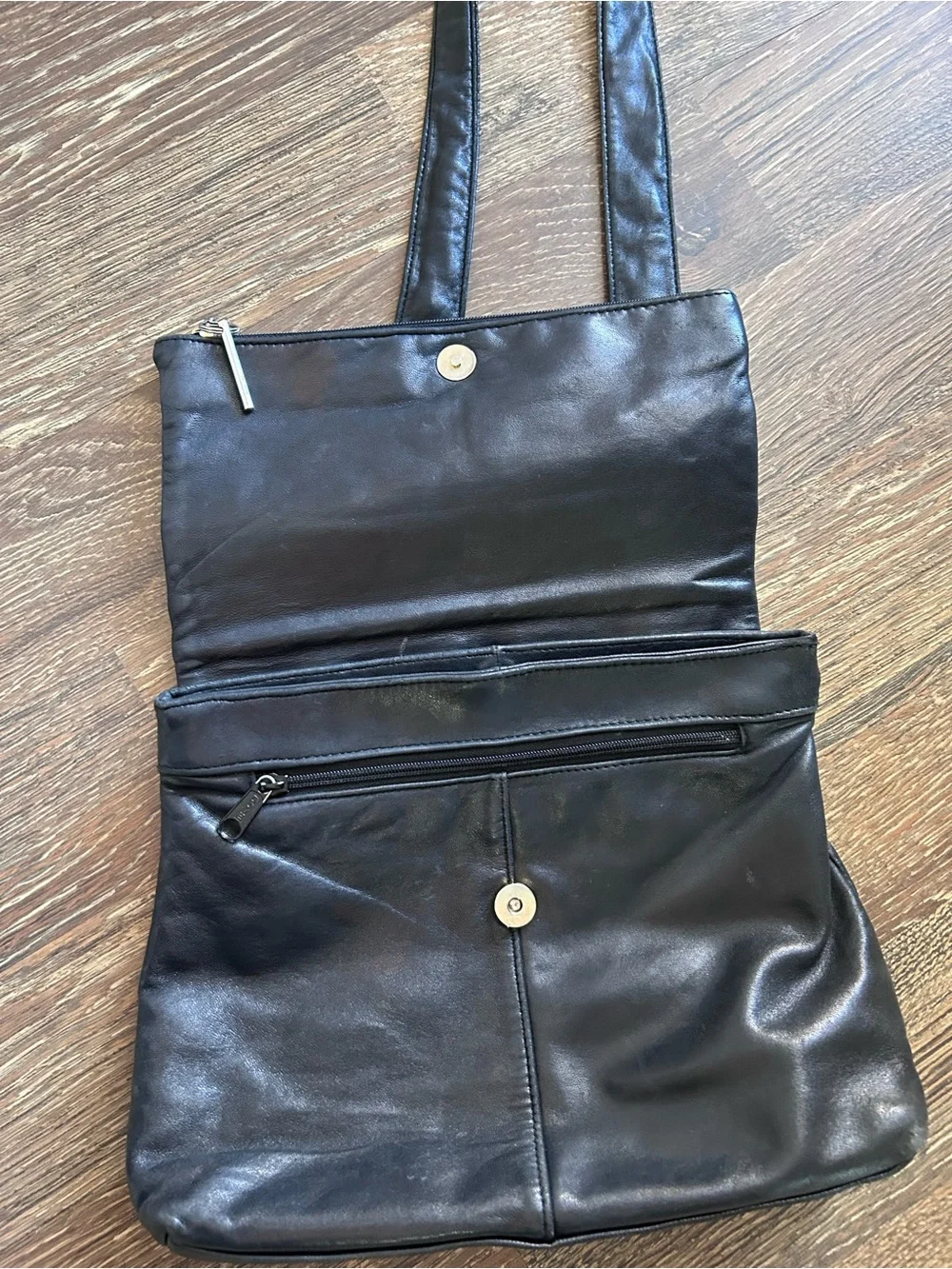 Paris Handbag with Croc-Texture Flap